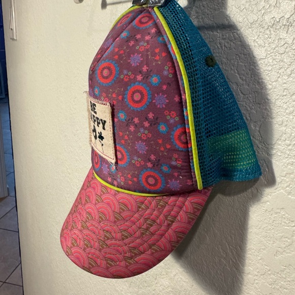 NATURAL LIFE “Be Happy” Women’s Multi-Print Colorful Trucker Hat One Size - Picture 3 of 6